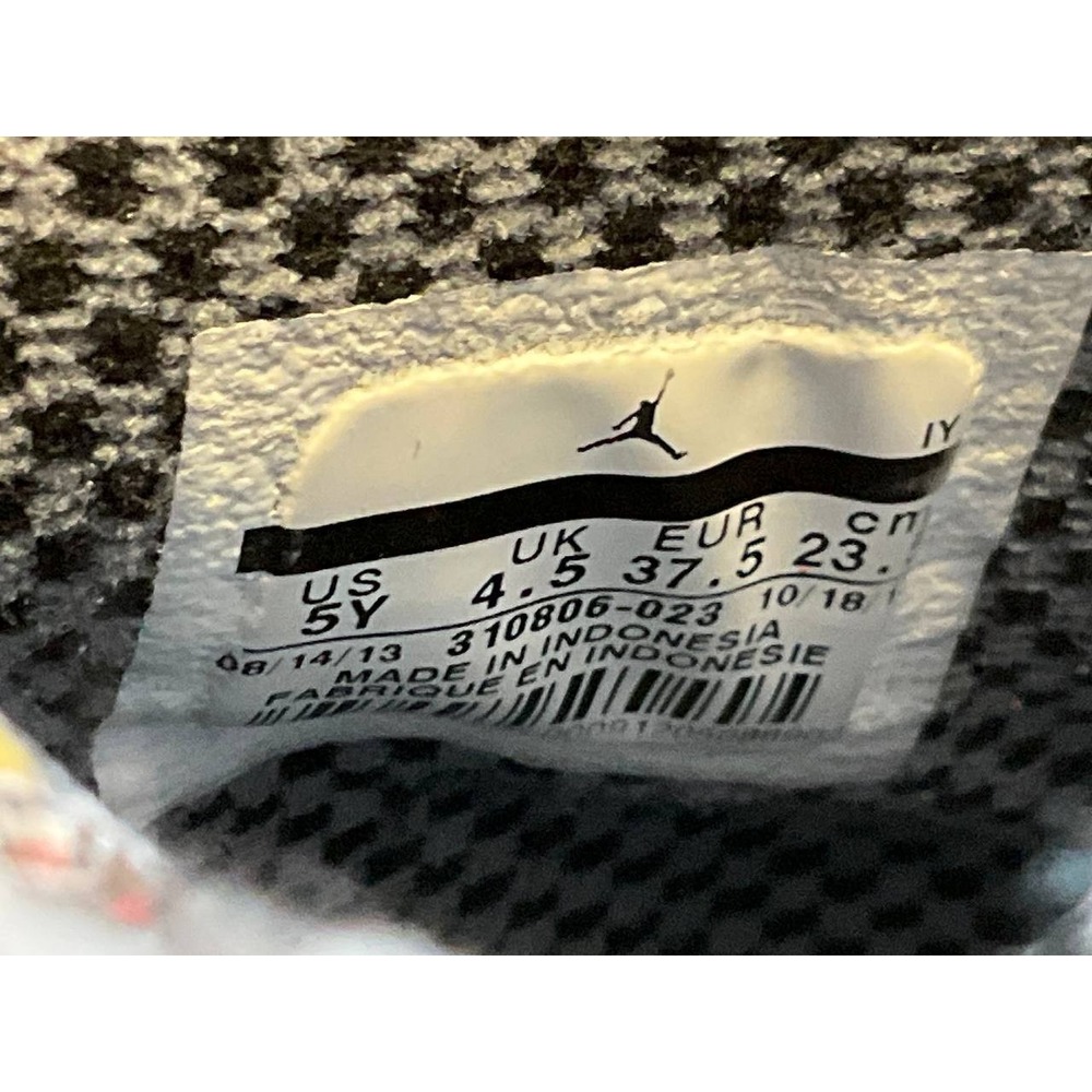 2013 Nike Air Jordan 10 Retro 310805-023 Cool Grey Infrared Black Youth Size 5Y‎ - Picture 7 of 8